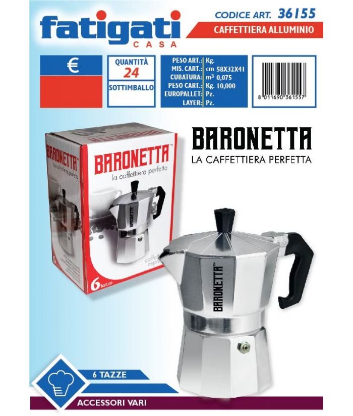 A5-36155 CAFFETTIERA TZ.6 BARONETTA