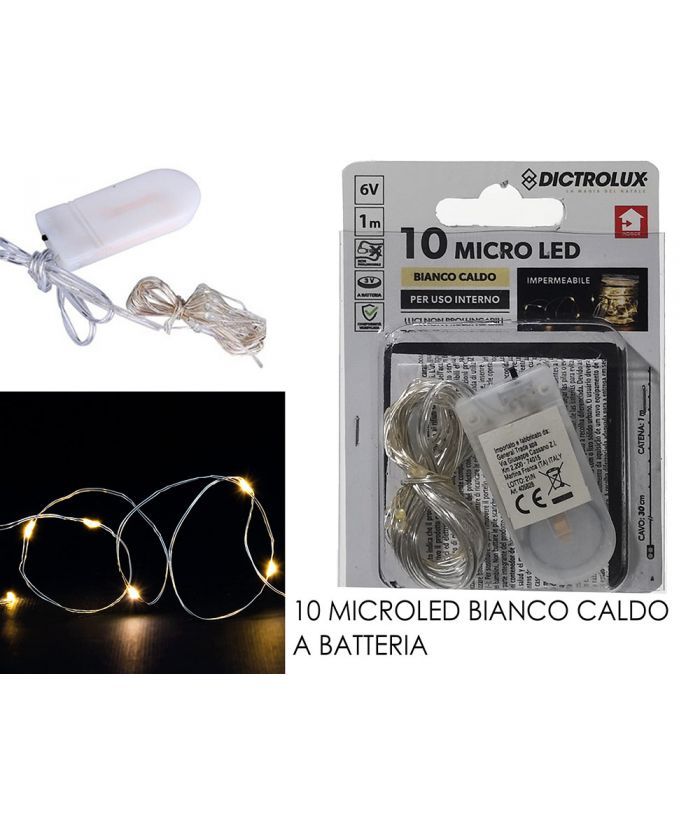 B1-405828 FILO 10 MICROLED BIANCO CALDO/