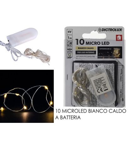 B1-405828 FILO 10 MICROLED BIANCO CALDO/